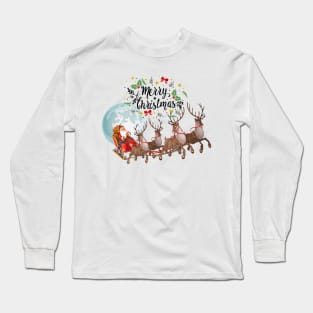 Santa and Reindeer Long Sleeve T-Shirt